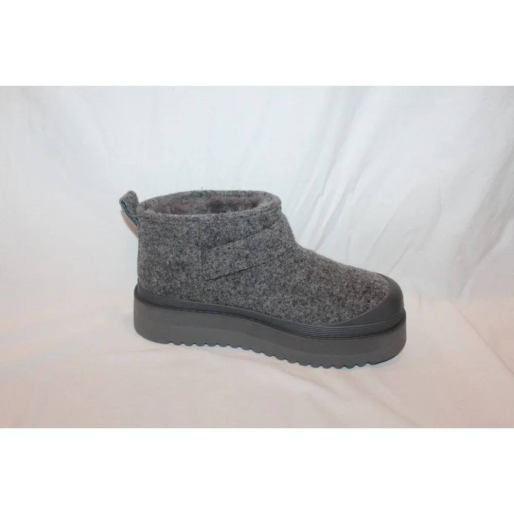 Tory Burch Women's Mellow Shearling Platform Boots NEW Gray 7.5 $425